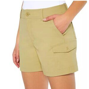 Eddie Bauer Ladies Cargo Pocket Shorts Khaki Size 12 NWT